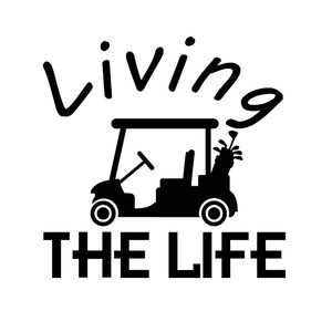 Living The Life デカール - 複数の色とサイズ - ノートパソコン、電話、窓、RV、キャンピングカー、車、ゴルフカート