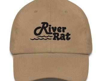 River Rat - Hat - Embroidered design - Funny Camper - Camping - Outdoors - Humorous - Custom