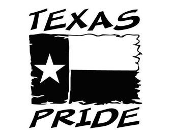 Texas Pride Flag Decal - Texan -Lone Star State - Multiple Colors & Sizes - Laptop-Phone-Window-RV- Camper-Car