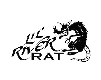 Lil' River Rat - River Life - Kayaking - Adventure - Multiple Colors & Sizes - Laptop-Phone-Window-RV- Camper-Car