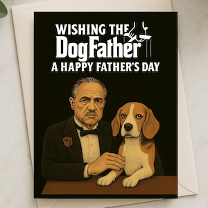 Hund Vater Vatertagskarte | Lustige Hunde Papa Karte | Benutzerdefinierte Hunderasse Karte | Dackel, Beagle, Labrador, Staffy | Für Ihn, Haustier-Liebhaber-Geschenk