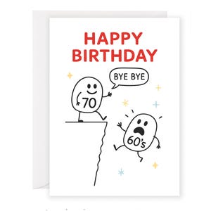 Funny 70th Birthday Card: Humorous Milestone Greeting