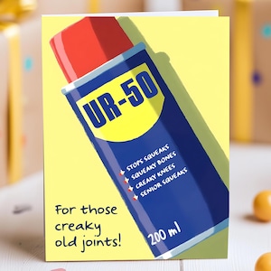 Freche 50. Geburtstagskarte - Perfekte lustige Ölkarte für Vater, Onkel oder Bruder!