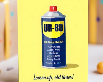 Tarjeta divertida de 80 cumpleaños, regalo divertido para un 80 cumpleaños, tarjeta de cumpleaños para él o ella