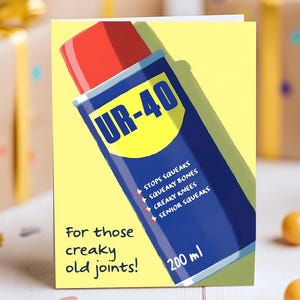 Carte de 40e anniversaire drôle - carte de voeux « UR 40 » pour lui ou elle, carte d'huile drôle, papa, oncle, frère, lui, fils