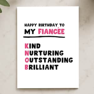 Carte d'anniversaire fiancée - carte drôle pour elle ou lui