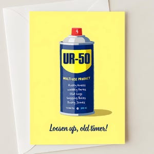 Carte d'anniversaire amusante pour les 50 ans - Parfaite pour les 50 ans bien huilés - Cadeau hilarant