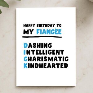 Biglietto di auguri per il compleanno del fidanzato - Divertente, romantico, gentile, premuroso, eccezionale, brillante, regalo, biglietto divertente per lui