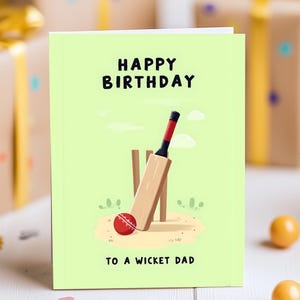 Tarjeta de cumpleaños para papá - Tarjeta "Para un papá de críquet", tarjeta de feliz cumpleaños para papá de parte de su hijo o hija, GIF para un padre amante del críquet