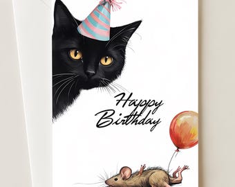 Charmantes Cartes D'anniversaire Pour Une Amie, Carte Chat