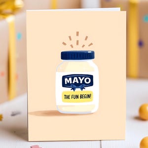 Mayo Fun Begin-verjaardagskaart | Vader moeder zus broer | Grappige Mayo woordspelingkaart