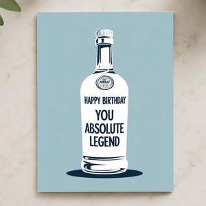 Cartão de Feliz Aniversário, "Lenda Absoluta" - Cartão Engraçado para Homens - Cartão para Companheiro de Bebida - Perfeito para Pai, Irmão, Companheiro