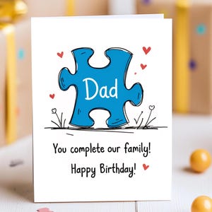 Happy Birthday Dad Card - Herzliche Geburtstagskarte für Papa, Vatertagskarte, persönliche Note, besonderer Anlass