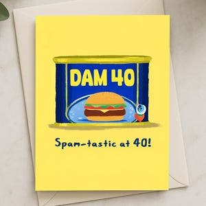 Lustige 40er Geburtstagskarte für Sie oder Ihn mit Retro Dosen-Design - DAM 40, Schwester, Bruder, Mutter, Mutter, Vater