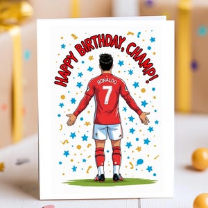 Carte d'anniversaire Cristiano Ronaldo - « C'est votre anniversaire ! - Cadeau pour fan de football, carte de célébration
