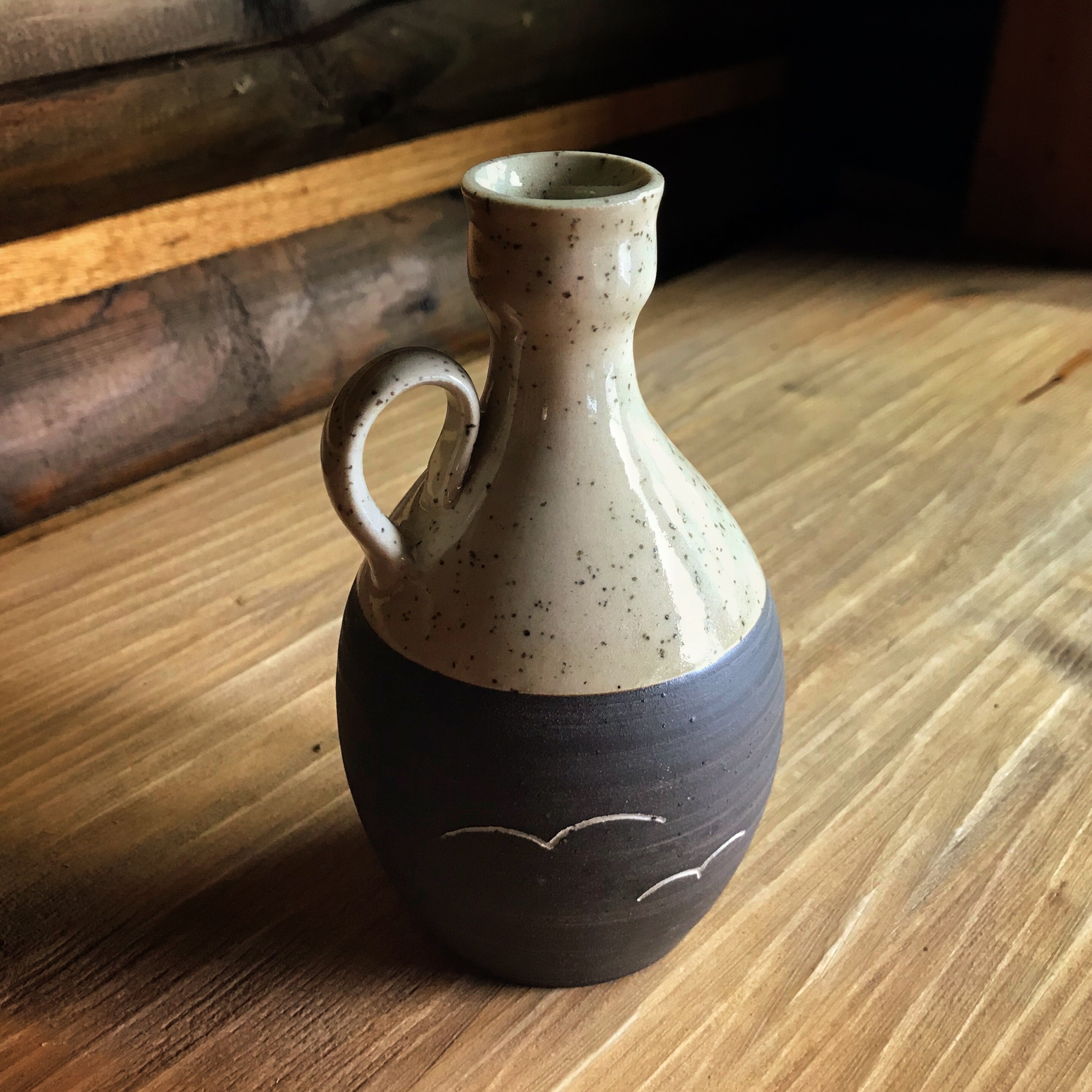 炻器せっき 花瓶 黒 一輪挿し黒 | 明山 オンラインショップ