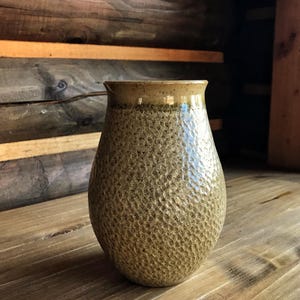 Handmade Vase BLACK PEARL, wheel thrown, ceramic vase, stoneware, ashglaze, grey, brown, beige, pottery, tall vase