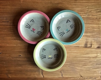 Katzennapf SCHNUFFELBIENE, handgemacht, Keramik, Napf für Katzen, Futternapf, Fressnapf, Größe M