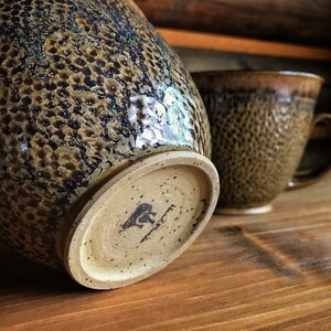 Handmade Mug BLACK PEARL, wheel thrown, ceramic mug, ceramic cup, handmade mug, ashglaze, xxl, high fire, tea mug, extra large mug image 5
