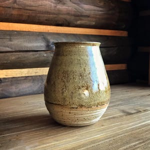 Handmade Vase BLACK PEARL, wheel thrown, ceramic vase, stoneware, ashglaze, grey, brown, beige, pottery, tall vase
