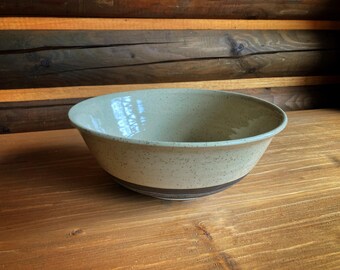 Handmade Bowl BLACK & WHITE SAND, wheel thrown, serving dish, stoneware, ceramic bowl, deco bowl, spottet clay, high fire, ceramic art