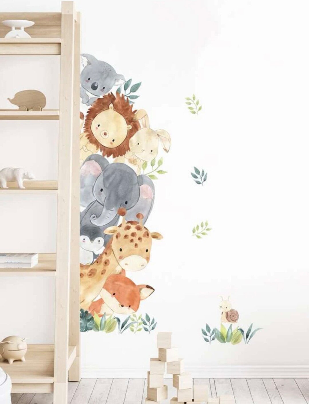Animal Safari Jungle Wall Decal Sticker for Baby Nursery Baby - Etsy