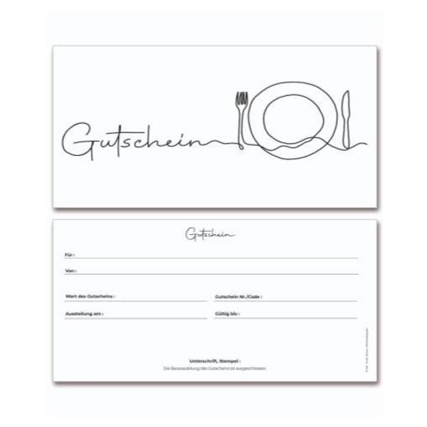 Frank Paperman | 5/60/120 Stück | Gutschein für Kunden | Gastronomie | Gutschein Restaurant Geschenkkarte | Gutschein Vordruck | DIN Lang