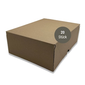 Frank Paperman | 20 x cajas con tapa deslizante formato A4 marrón | caja plegable con tapa para envio | Embalaje de cartón| caja de cartón