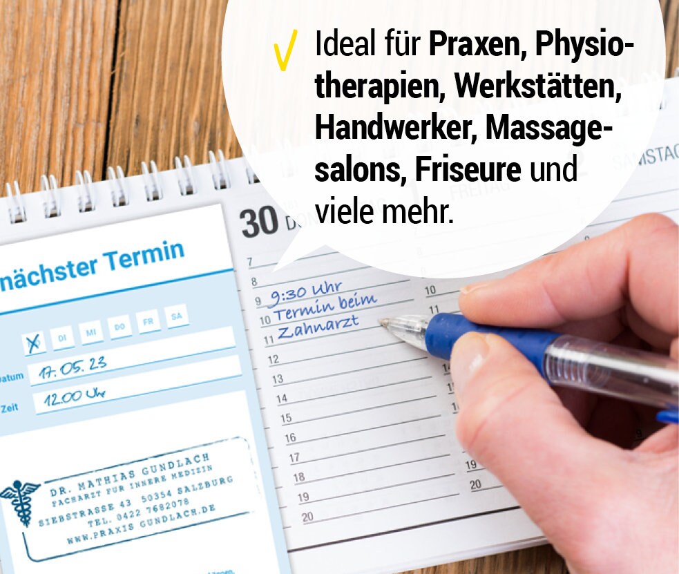 Frank Paperman® | 600 Terminzettel Praxis | 12 x Terminblock à 50 Blatt | floral | 7 Termine | Blumen Design für Terminkarten Kosmetik, Massage Studios, Wellness, Ärzte, Heilpraktiker, Physio uvm