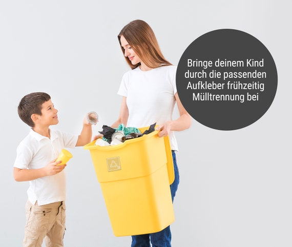 Frank Paperman | 7 Autocollants De Tri Des Déchets | Auto-adhésif | Différentes Couleurs