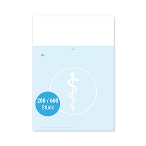 Frank Paperman | prescription pad for private prescriptions blank | 200 or 600 sheets | pads of 100 sheets | private prescriptions blue
