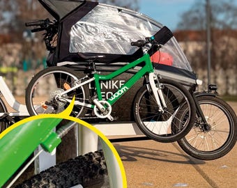 Frank Bike Holder M 2.0 children's bike mount cargo bike transport hook for Urban Arrow, Cube Cargobike mount cargo bike balance bike in grey