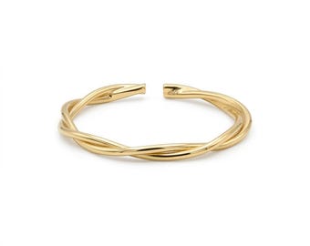 14K Yellow Gold Nose Ring Hoop • Minimalist Piercing Jewelry