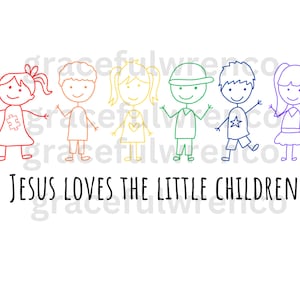 Jesus loves the little children, Austism awareness, Christian, jpg, png digital download, cut files, cricut, clip art, printable