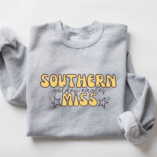 Südliches Mississippi Sweatshirt, goldenes Adler Sweatshirt, südliches Fräulein