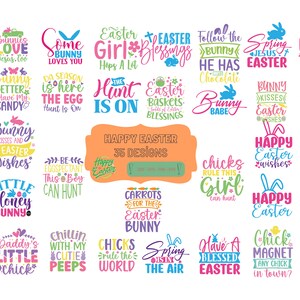 Happy Easter SVG Bundle, Easter SVG, Easter Teacher, Easter Bunny svg, Easter Egg svg, Easter png, Spring svg, Cut Files for Cricut