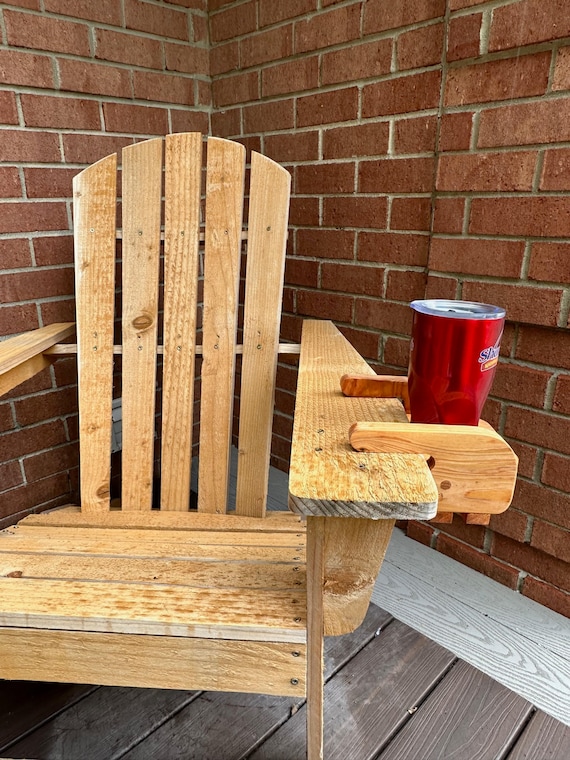Wooden Adirondack Glass/Cup Holder