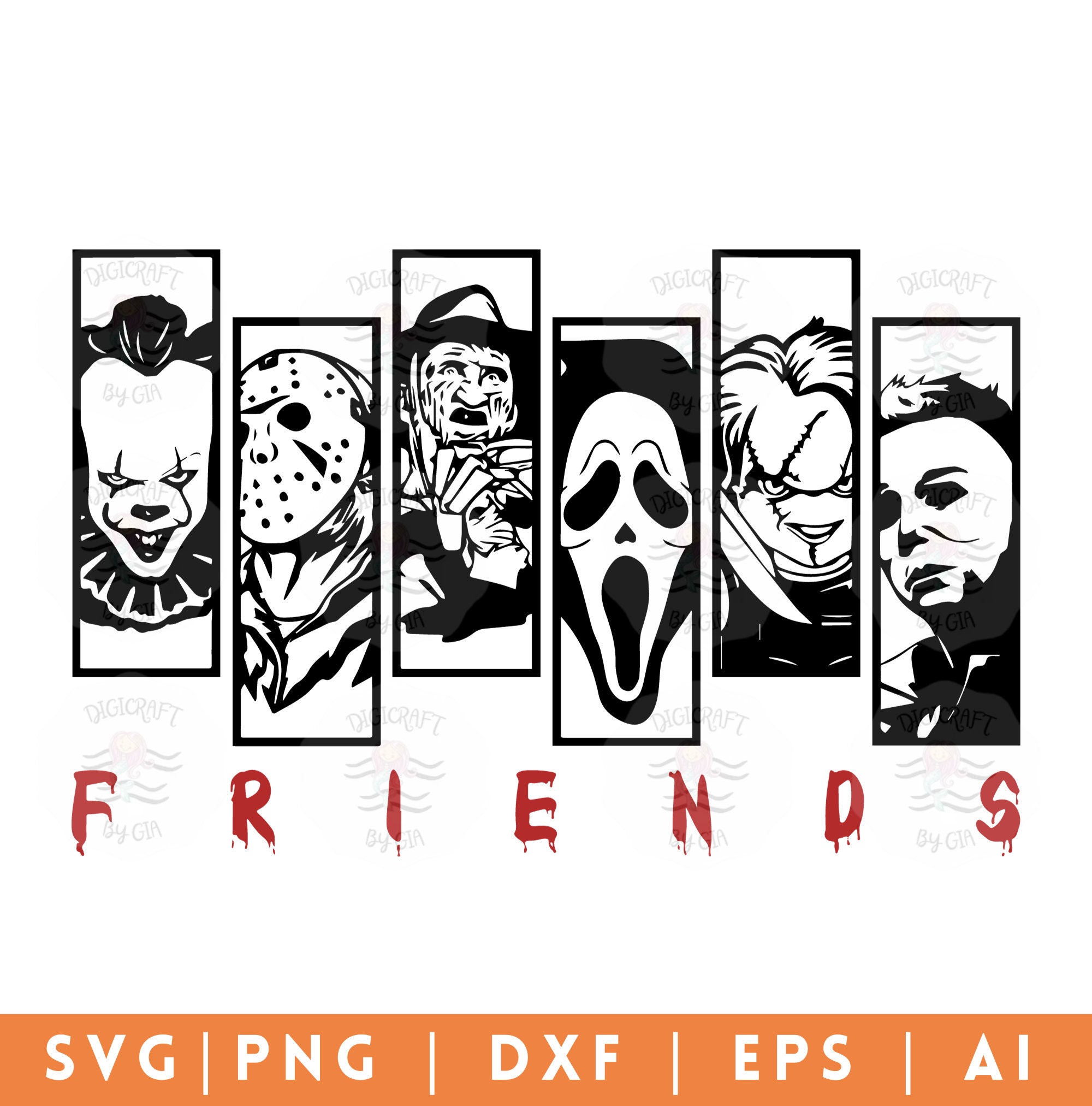 Horror Movie Svg for Halloween, Halloween Svg With Horror Movie ...