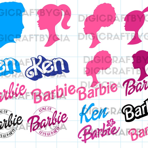 Kenn and Barbiee Svg, Png, Jpg BUNDLE,Kenn SVG file for cricut, Layered SVG files, Clipart files, Instant Download, Girl Svg, Png