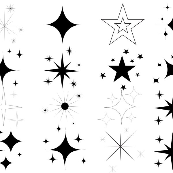 SPARKLE SVG, Stars SPARKLE Svg, Sparkle Svg Cut Files for Cricut, Sparkle cut files, Sparkle Clipart
