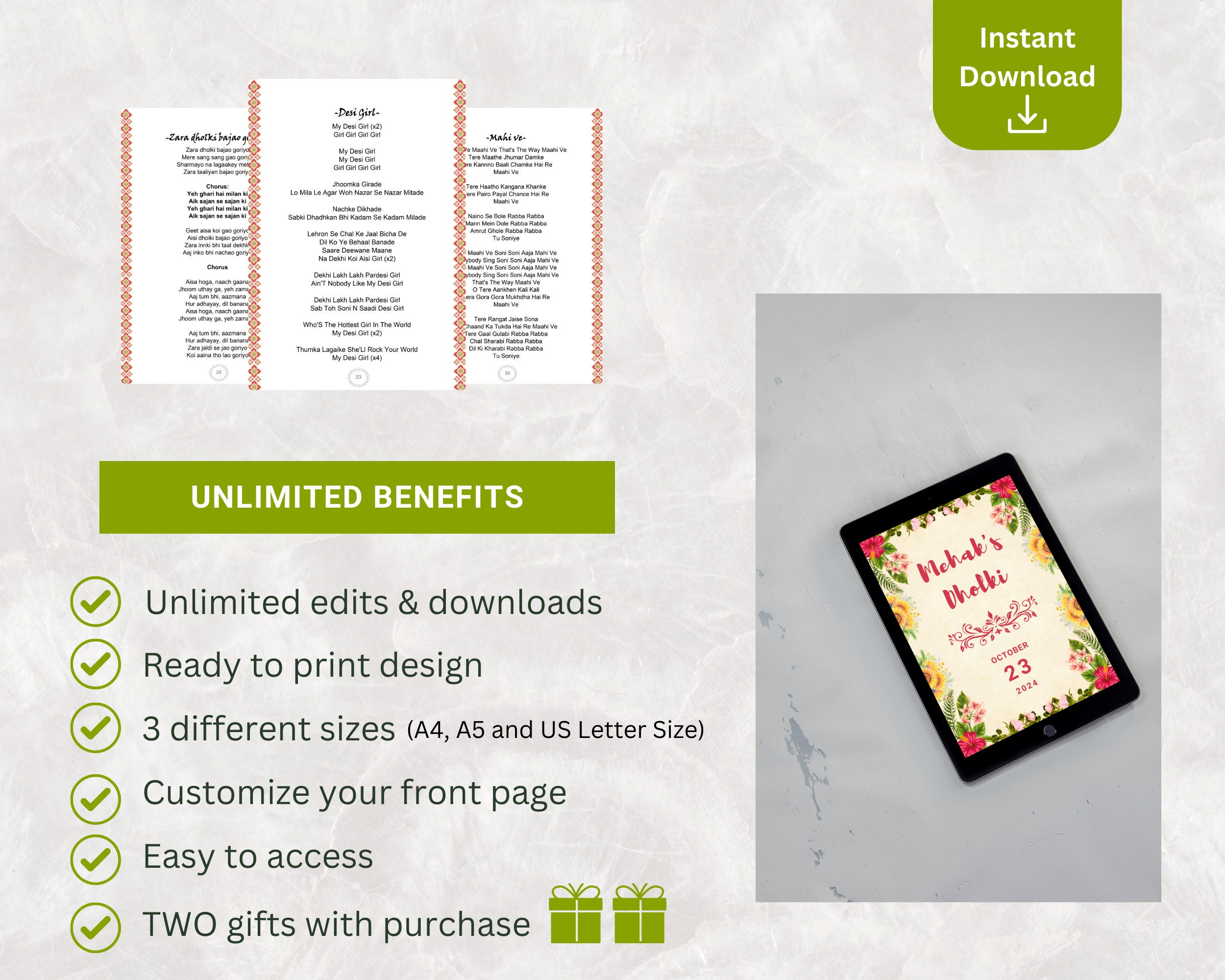 Dholki Songs Lyrics Book Mehndi Song Book Dholki Songs Sangeet Songs