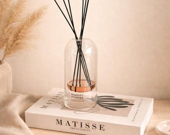 Floral Reed Diffuser, Essential Oil Home Fragrance, Made in France
