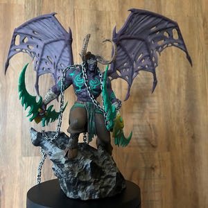 Illidan Stormrage - Warcraft resin 3D-utskriven - handgjord målad figur
