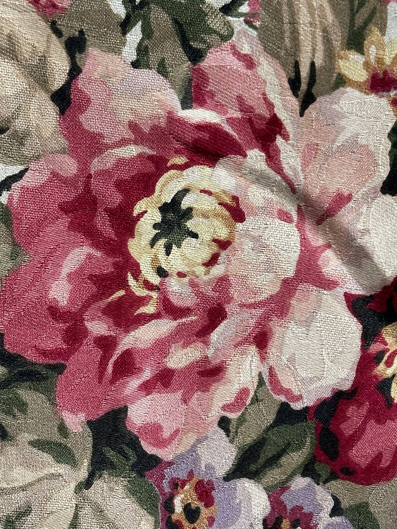 Raymond Waites Fellissimo Beige Multifloral Upholstery Cotton Fabric