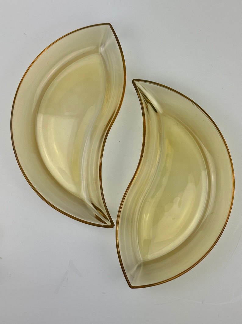 Vintage Villeroy and Boch New Wave Amber Teardrop Appetizer Plate - Thumbnail 4
