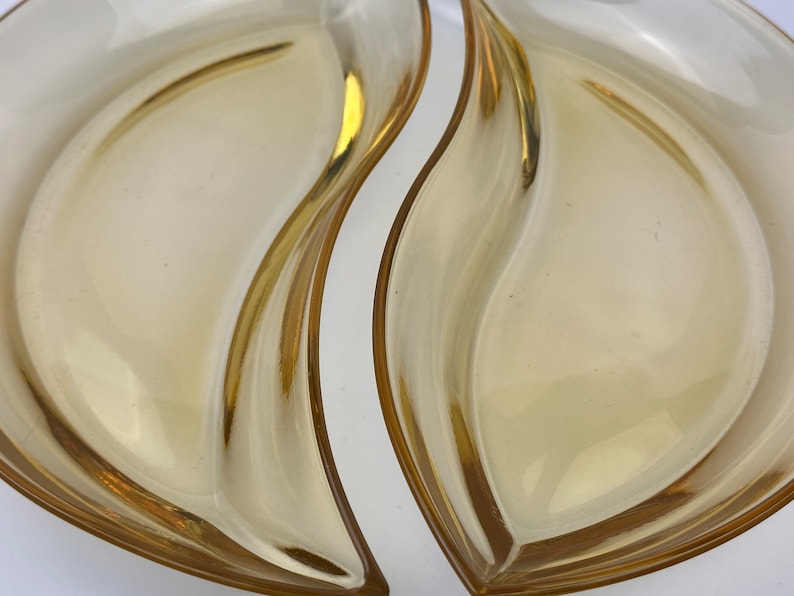 Vintage Villeroy and Boch New Wave Amber Teardrop Appetizer Plate - Thumbnail 5