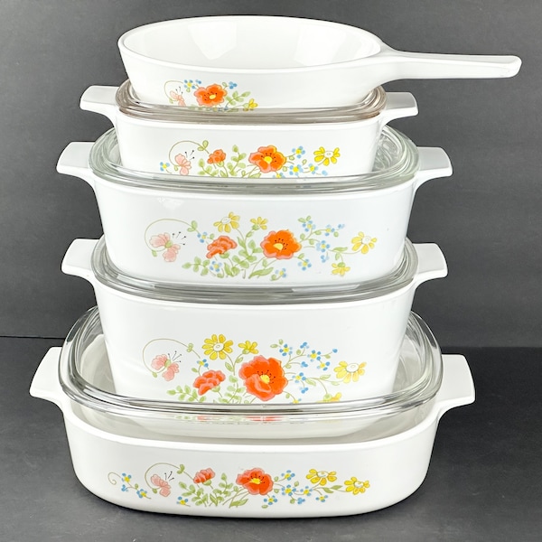 Corning Ware Pyrex Wildflower Casserole - Etsy