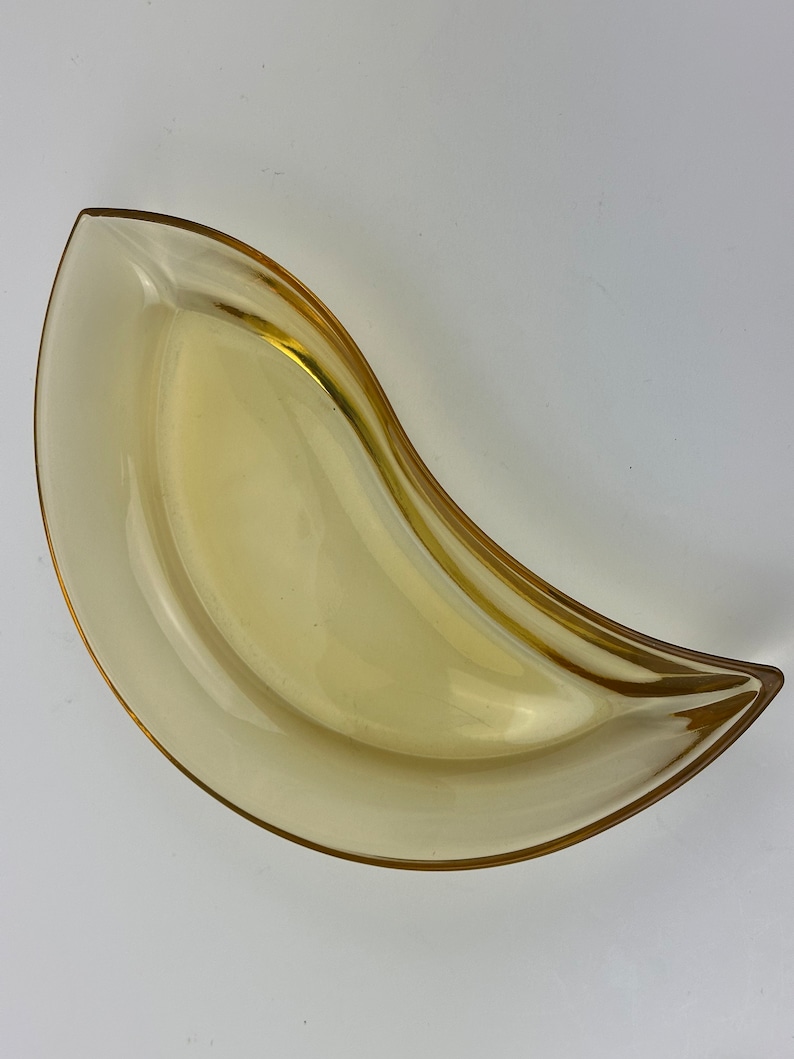 Vintage Villeroy and Boch New Wave Amber Teardrop Appetizer Plate - Thumbnail 3