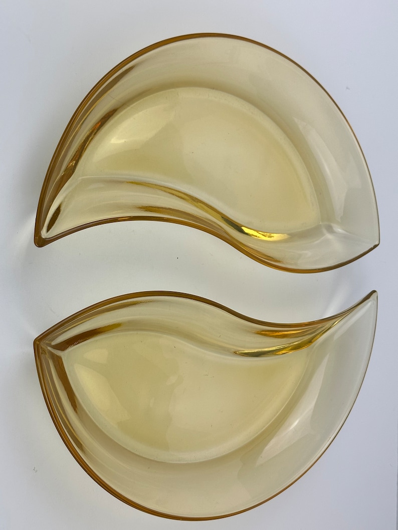 Vintage Villeroy and Boch New Wave Amber Teardrop Appetizer Plate - Thumbnail 2