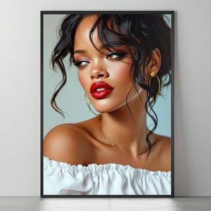 5 Rihanna Poster | Home Decor | Rihanna Wall Art | Rihanna Swift Poster | Black Woman | Canvas Wall Art | Instant Download Printable